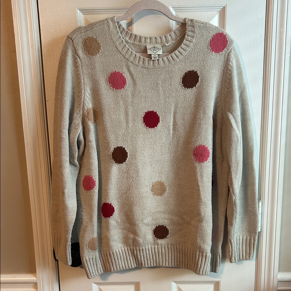Women’s polka dot sweater, St. John’s Bay 1x